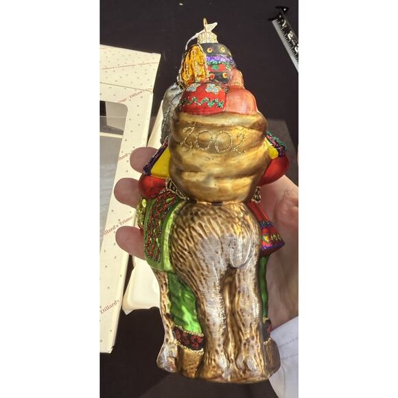 Large 7" Hand Blown Glass Santa Ornament Trimsetter By Dillards Made in Poland - Picture 9 of 11